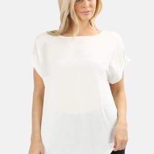SHORT CUFF SLEEVE TOP NWT